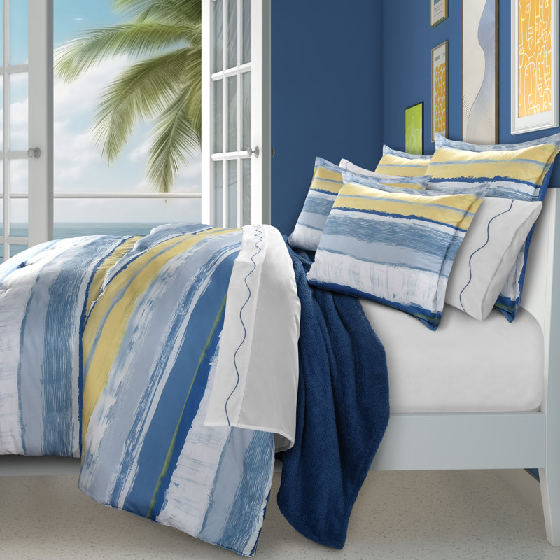 Seaside Comforter Set, King Comforter + 2 King Shams