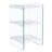 Three Levels Of Bedside Tables. The Board Surface Is MDF, With Grain Stickers, And Both Sides Are Transparent Tempered Glass. The Design Is Simple And Generous, With Storage Function-1275247049