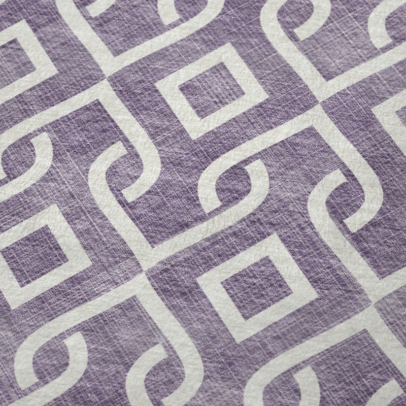Jeté géométrique Addison Sherpa ASB621, Mauve