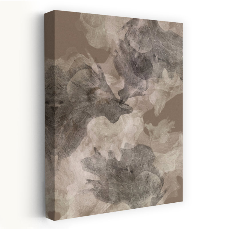 «Earthy Floral Abstraction Abstract Organic Serene Landscape Nature», reproduction d'art murale, 48" H x 32" W