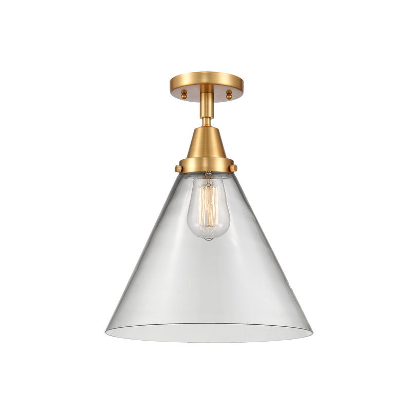 Plafonnier en verre, Ampoule non incluse, Oui, Or satiné