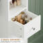 Armoire de salle de bain 71,4 "autoportante en lin avec 2 portes, 2 tiroirs (ensemble de 2)