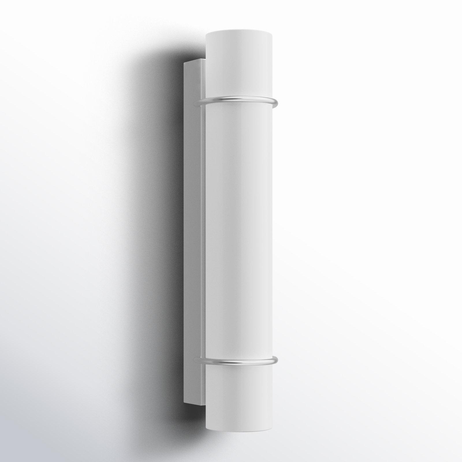 Romaine Single Transparent Dimmable LED Vanity Light, Polished Nickel