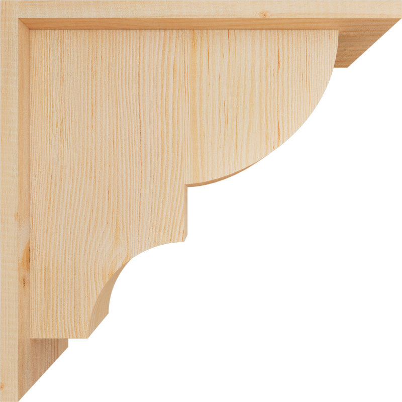 Corbeau Ridgewood avec contre-plaque, H 14 po x l 5,5 po x P 14 po, Sapin de Douglas, Lisse