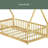 Tent-Shaped Floor Bed,Teepee Bed With Guardrails,Slats-1541284491