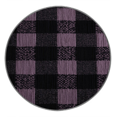 Machine Washable Checkered Purple Area Rug