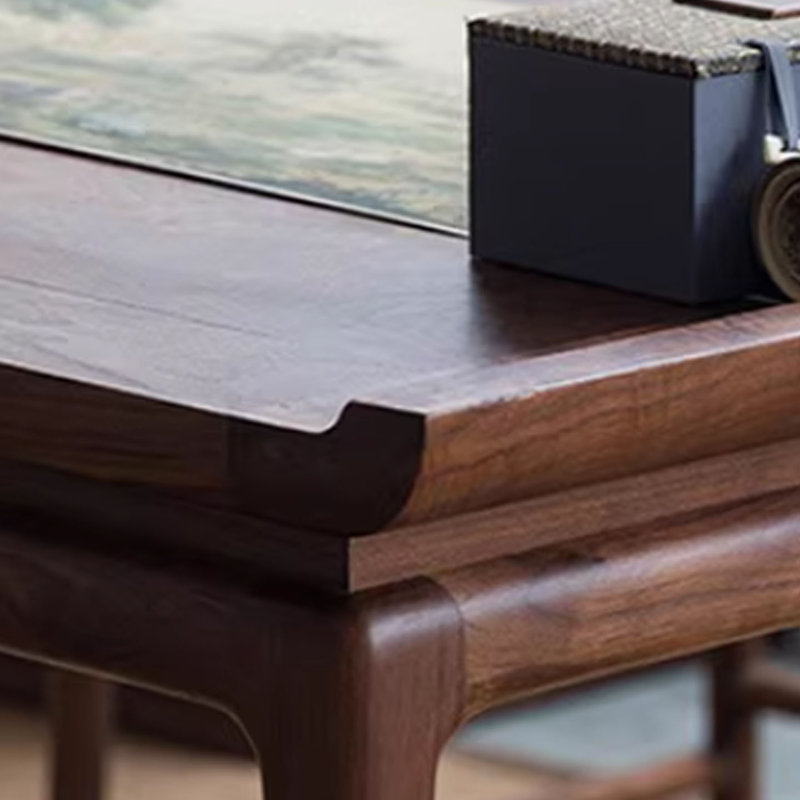Rustic Solid Elm Wood Study Desk