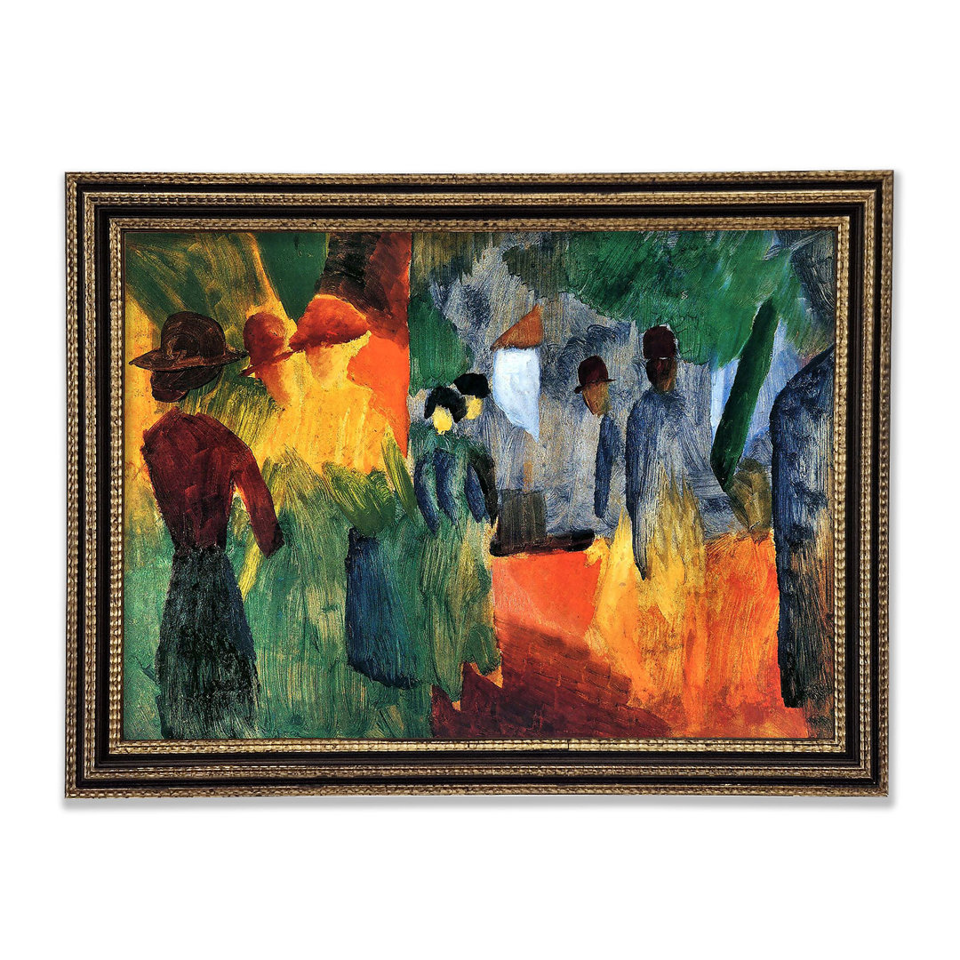 August Macke Menschen im Park - Einzelne Bilderrahmen Kunstdrucke