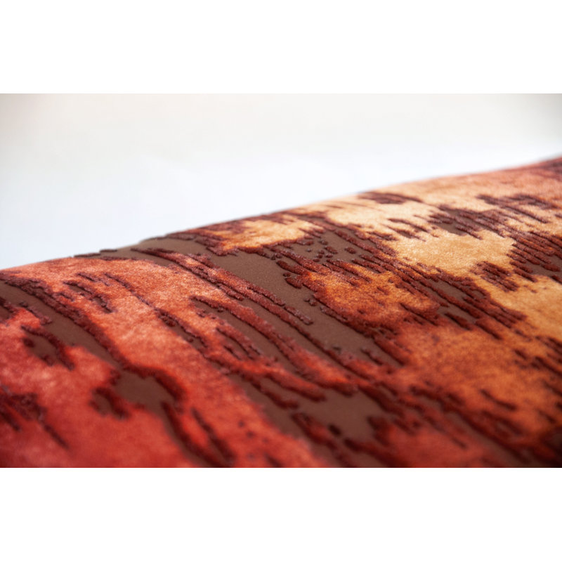 Brush Stroke Square Pillow Cover & Insert, 22"H x 22"W, Paprika