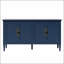 Buffet rétro bleu avec tablettes réglables pour un rangement polyvalent et une décoration intérieure élégante