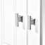 Armoire de rangement murale de salle de bain avec 4 tablettes et miroir, blanc moderne, finition