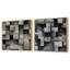 Francille - Ensemble de 2 collages carrés à formes abstraites-101851861-101851862