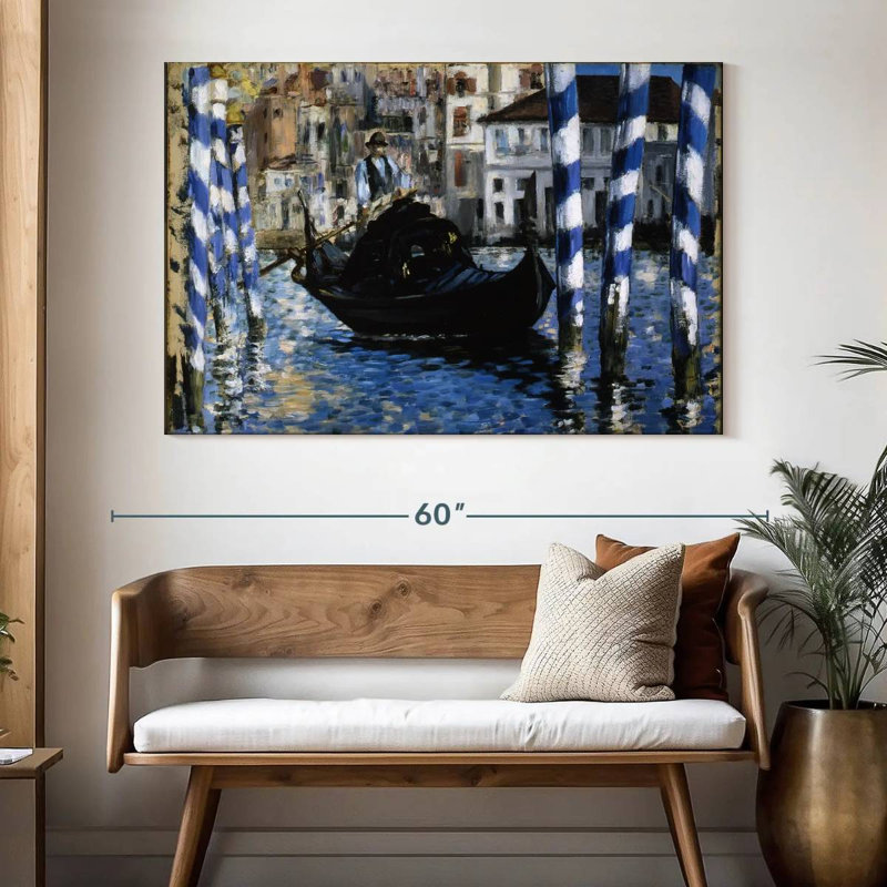 Le Grand Canal, Venise, 1875, H 34 po x l 51 po