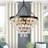 Fokje 9-Light 24" Tiered Black Crystal Chandelier