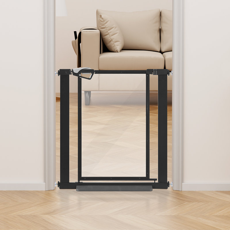 Adjustable Pressure Mounted Pet Gate , Black