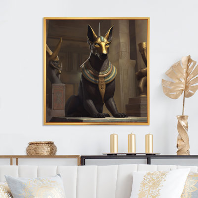 «Vintage Anubis Antique Egypting Jackal God», reproduction