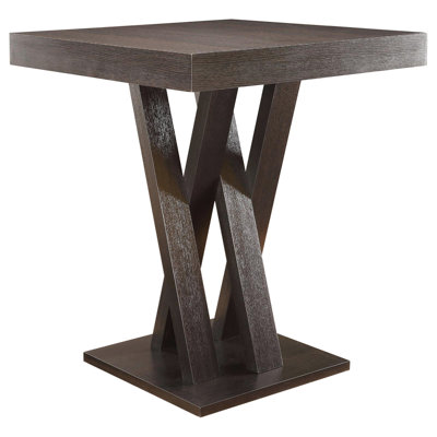 Modern Square Cappuccino Table, Stable Base For Eating And Drinking In Dining Area Bar Table With Design, Social Occasions