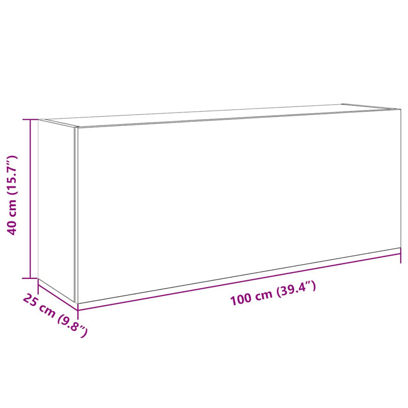 Silviya Wall Bathroom Cabinet, Smoked Oak