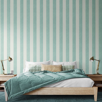 Textured Stripe - Duckegg Blue