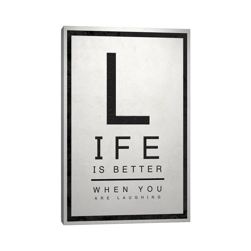 «Inspirfagtional Eye Chart II» par Sd Graphics, art textuel sur toile tendue, H 12 po x l 8 po x P 0,75 po
