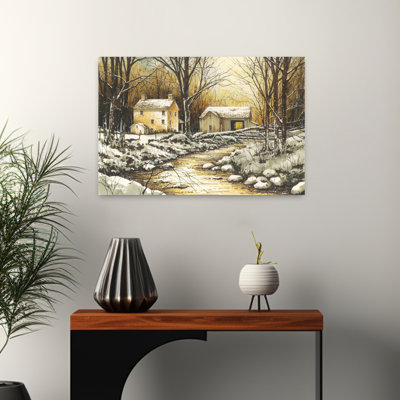 Pont naturel naturel, paysage contemporain, art hivernal