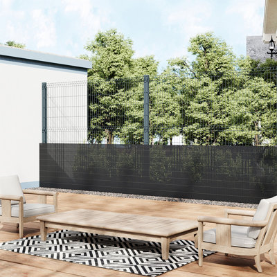 500cm W x 100cm D Foldable PVC Privacy Screen Outdoor Fence