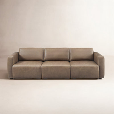 91" Genuine Leather Modular Sofa