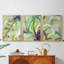 Bright Tropical Abstraction I - Toile tendue avec châssis sur mesure - 3 pièces-194486928-194486924