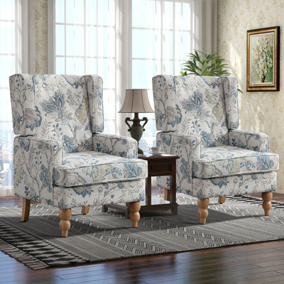 Sumalee 26.7'' Wide Modern Elegant Soft Floral Arm Accent Chair with Tufted Design -  Canora Grey, 4925655A913946469D2BB6310DBC40E9