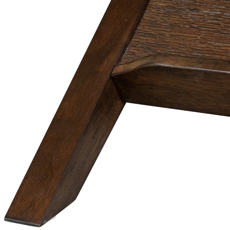 Table basse Rocket en bois et verre trempé, brun marocain
