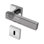 Kymi Flat Door Lever with Square Rosette