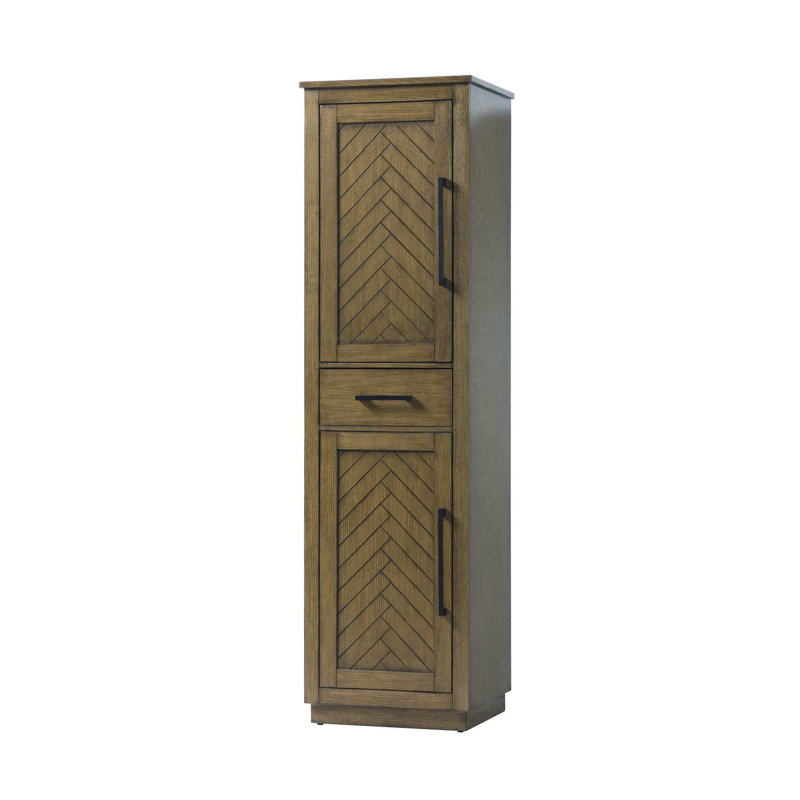 20 inch Bath Storage Cabinet in Hazel Oak, 72" H x 20" W x 18" D, Hazel Oak