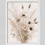 Neutral Botanical Bouquet Framed Wall Art Prints - Beige floral arrangement, for living room-125212094-125212097