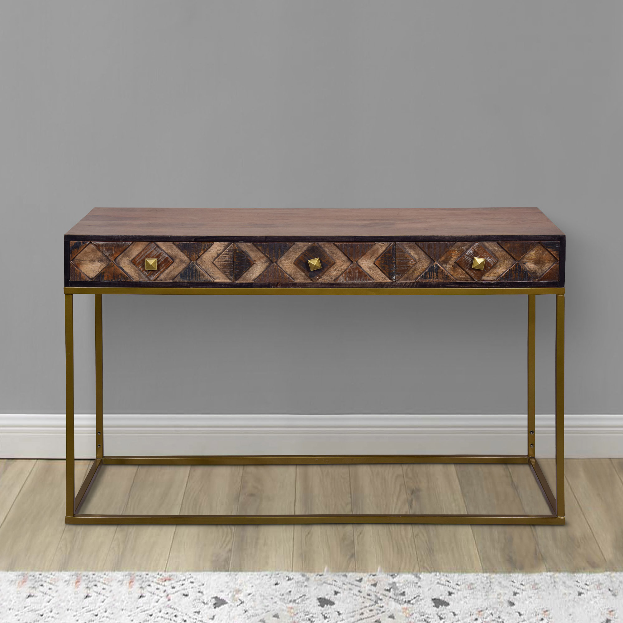 Union Rustic Anagh 51'' Solid Wood Top Console Table Wayfair Canada