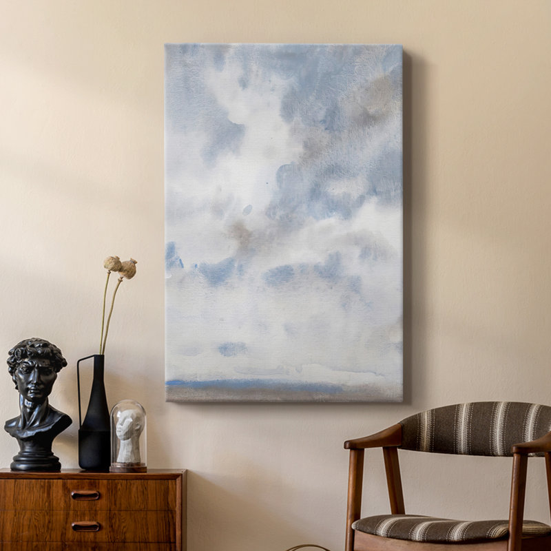Sky Blue III  -Custom Wrapped Gallery Cavas, 27" H x 18" W