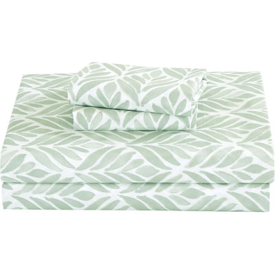 Floral Printed Microfiber Sheet Set
