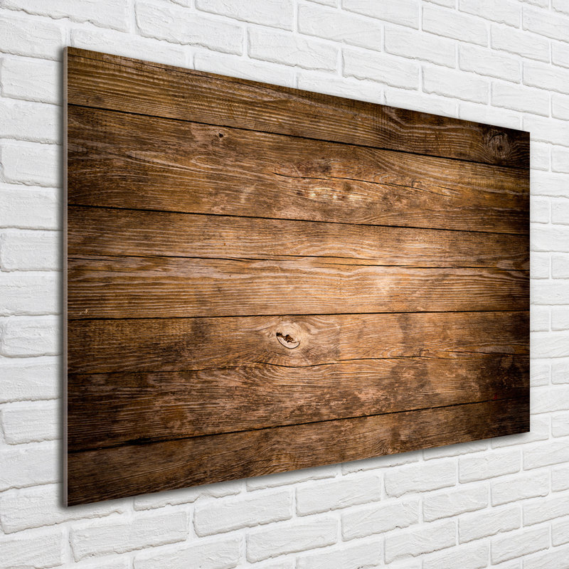 Wooden Background - No Frame Print on Glass