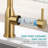 Stainless Steel Kitchen Faucet High Arc Bar Faucet With Supply Lines-111785867