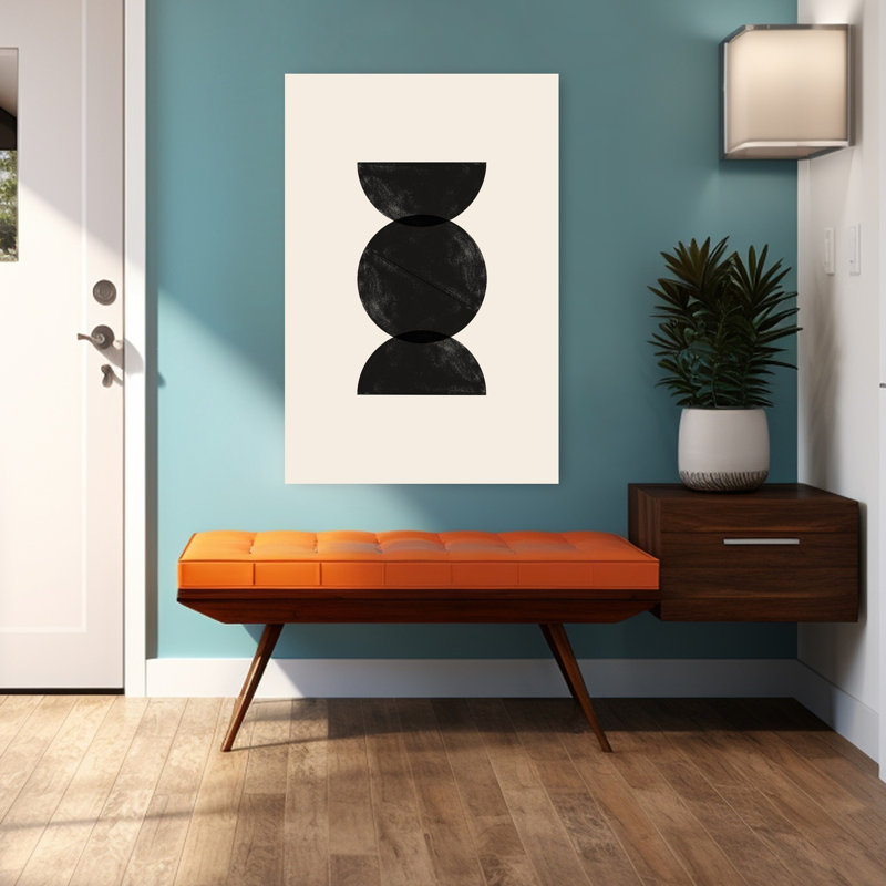 Art contemporain géométrique contemporain, H 48 po x l 32 po