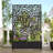 Indoor/Outdoor/Decor/Garden Two-Tone Planter Box with Lattice Panel Trellis Privacy Screen-1433059482
