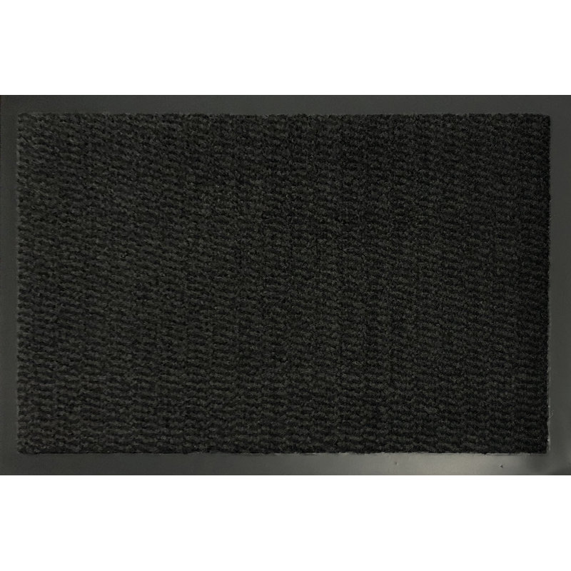 Aarib Non-Slip Doormat, Charcoal, Rectangle 60cm x 90 cm