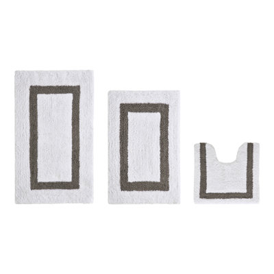 Atle Reversible Cotton Tufted Bath Rug Set