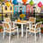 5-Piece Outdoor Dining Set with Weather-Resistant HDPE and Lightweight Aluminum Frame for Patio and Garden Use.