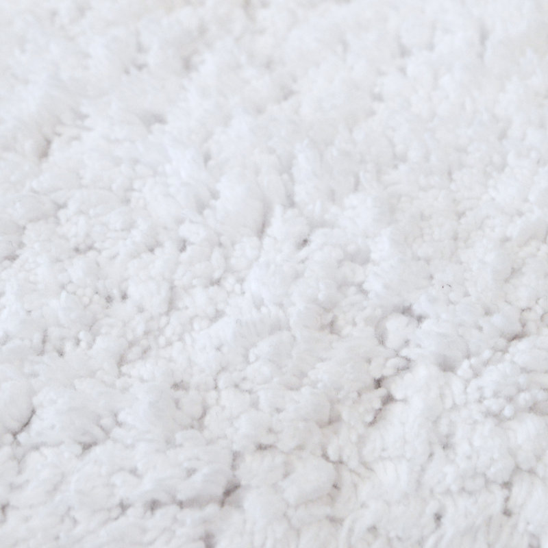 Afruza Corner Shower Bath Mat, White