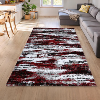Harbin Modern Abstract Shag Area Rug