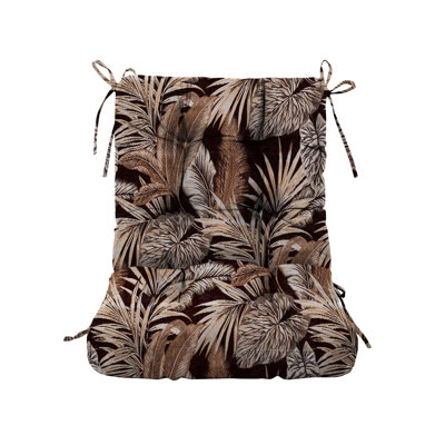 Outdoor Chair Cushions Seat & Low Back,40"x20"x4",tufted Thick Patio Outside Wicker Chair Seat Cushion Clearance With Ties For Outdoor Furniture,1 Count,floral