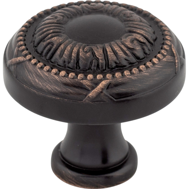 Ribbon 1 1/4" Diameter Round Knob, Tuscan Bronze