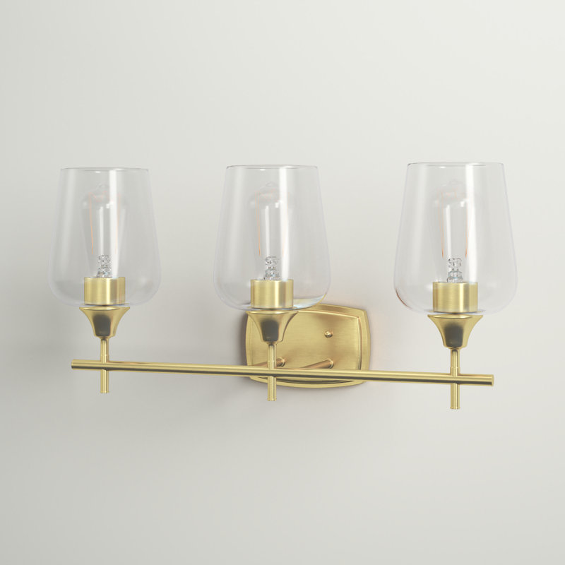 Castonguay 3-Light Dimmable Gold Vanity Light