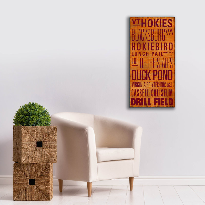 «Vt Text» par Art Licensing Studio, art mural sur toile, H 40 po x l 20 po x P 1,5 po
