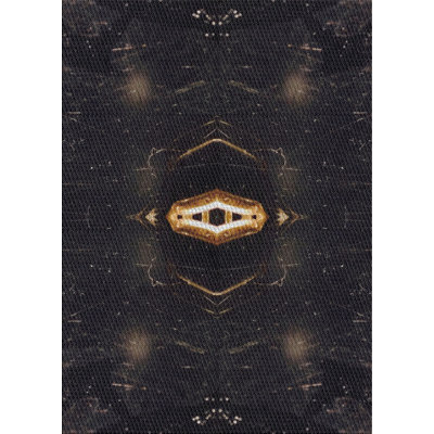 Tapis noir/beige à motifs